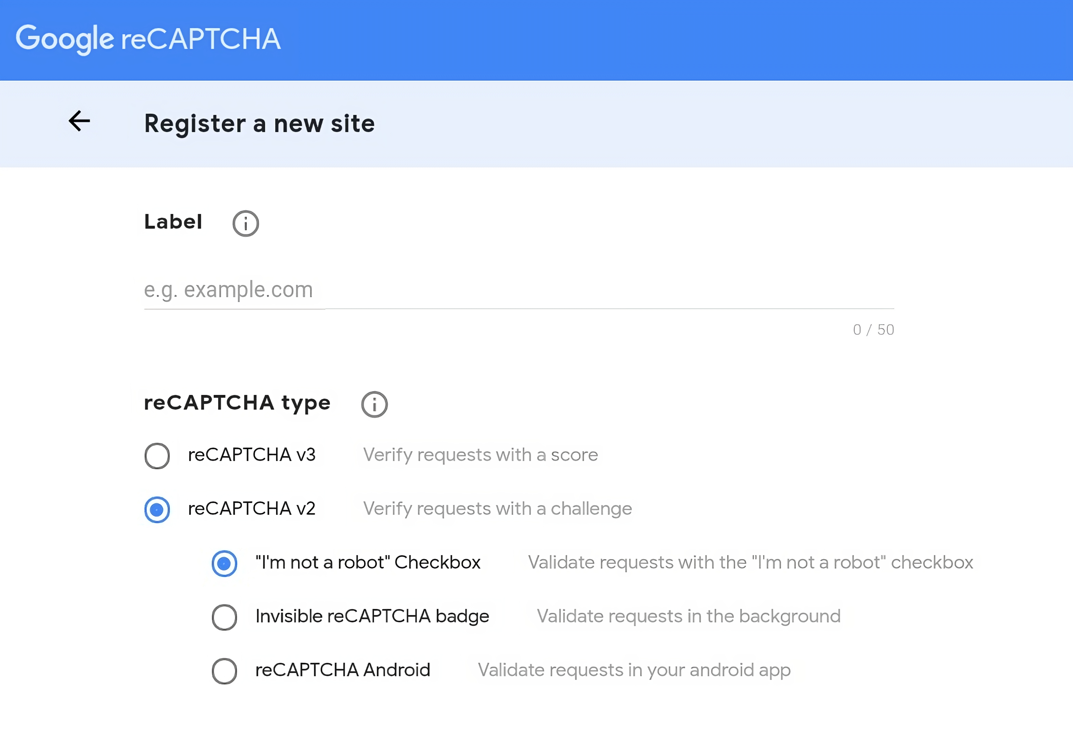 reCAPTCHA-v2-setup